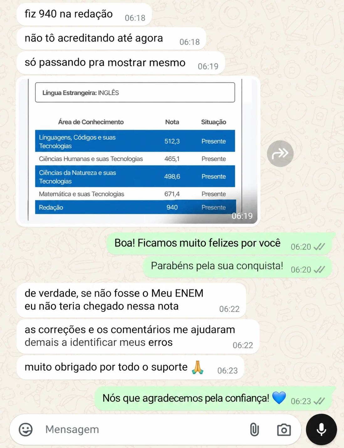 Depoimento de aluno 11