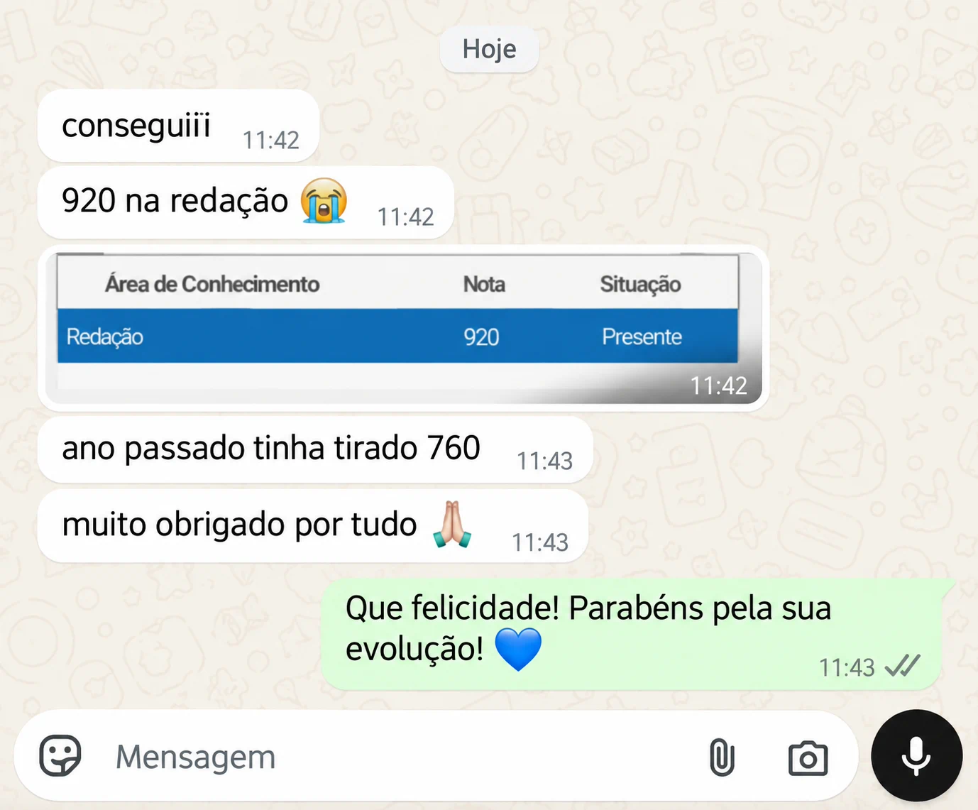 Depoimento de aluno 7